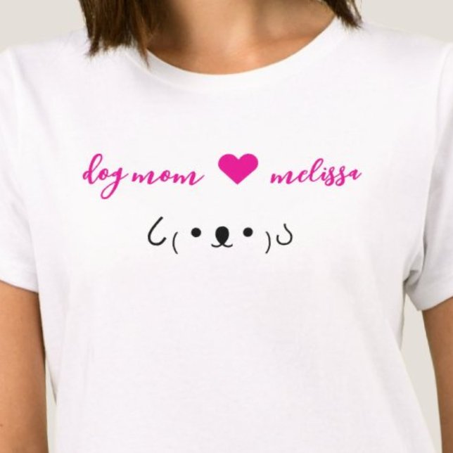 Personalised Dog Mum T-Shirt (Personalized Dog Mom T-Shirt)