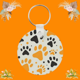 Personalised Dog Paw Print Pet Photo Cat Photo Key Ring