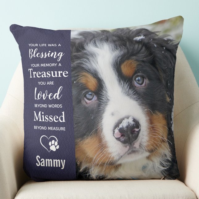 Personalised Dog Pet Memorial Pet Loss 2 Photo Cushion (Creator Uploaded)