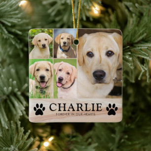 Personalised Dog Pet Memorial Photo Keepsake Ceramic Ornament