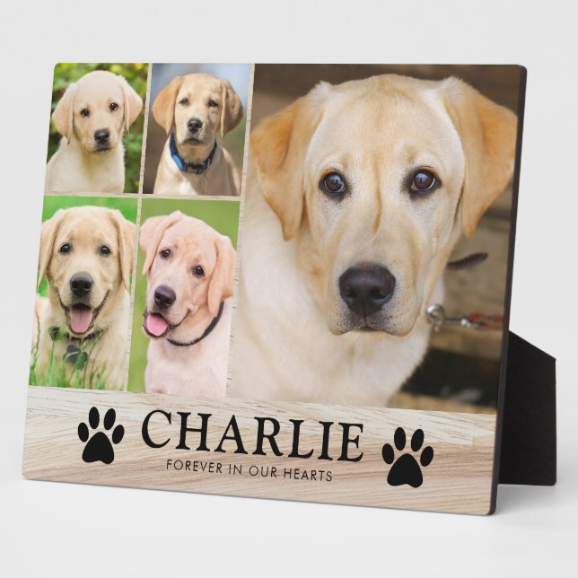 Personalised Dog Pet Memorial Photo Keepsake Plaque (Side)