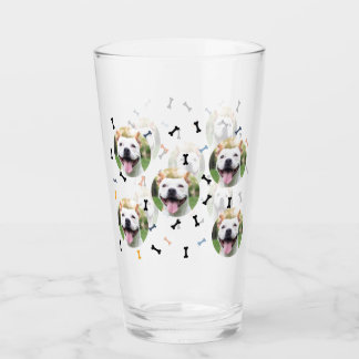 Personalised Dog Pet Photo Collage Glass Cup