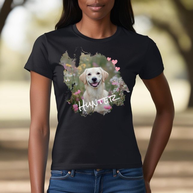 Personalised Dog Pet Photo T-Shirt (Personalize with your pet's photo and name! Perfect for dog lovers!)