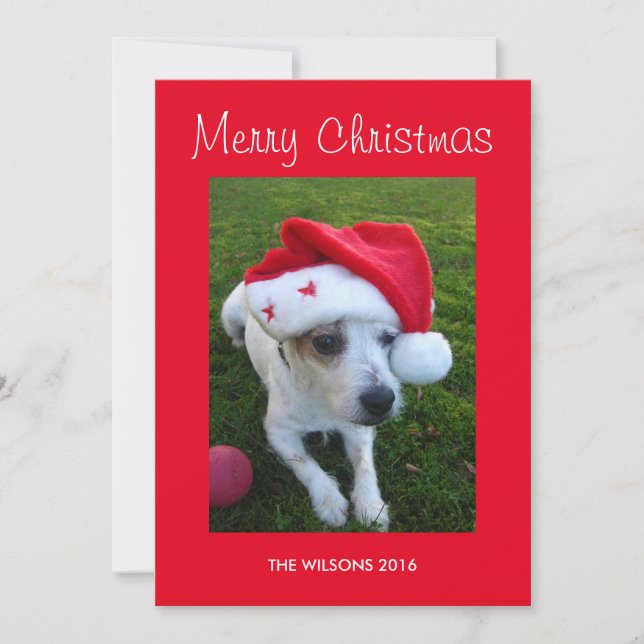 Personalised Dog Photo Christmas Card (Front)