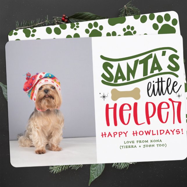 Personalised Dog Photo Christmas Picture Custom Holiday Card (Creator Uploaded)