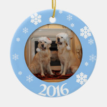 Personalised Dog Photo Christmas Tree Ornament