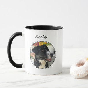 Personalised Dog Photo Custom Pet Two-Toned Coffee Mug