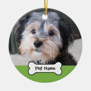 Personalised Dog Photo Frame - SINGLE-SIDED Ceramic Ornament
