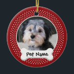 Personalised Dog Photo Frame - SINGLE-SIDED Ceramic Ornament<br><div class="desc">If you upload your picture and it doesn't fit,  click on the CUSTOMIZE THIS button. It might take a little patience,  but you can move and resize your photo. You can also change and move the type!</div>