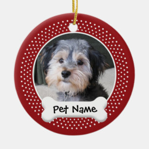 Personalised Dog Photo Frame - SINGLE-SIDED Ceramic Ornament