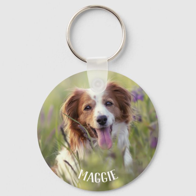 Personalised Dog Photo Key Ring (Front)