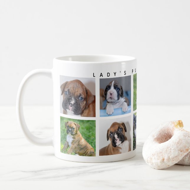 Personalised Dog Photo Mug (With Donut)