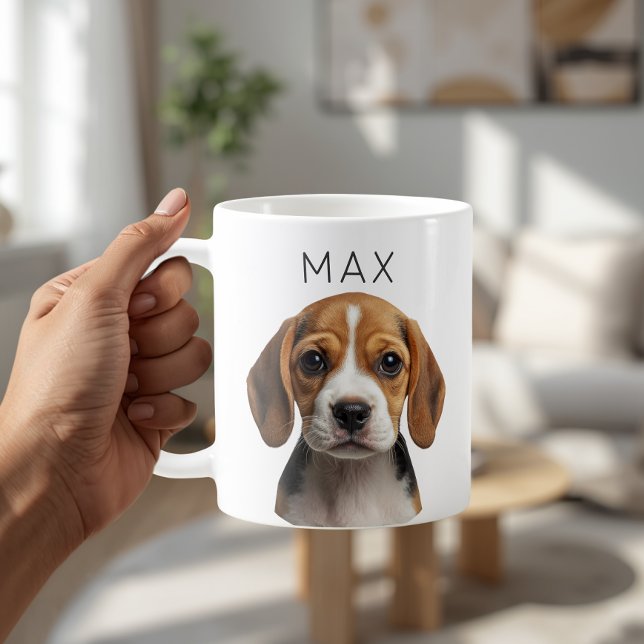 Personalised Dog Photo & Name Mug (Creator Uploaded)