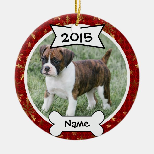 Personalised Dog Photo Ornament (Front)