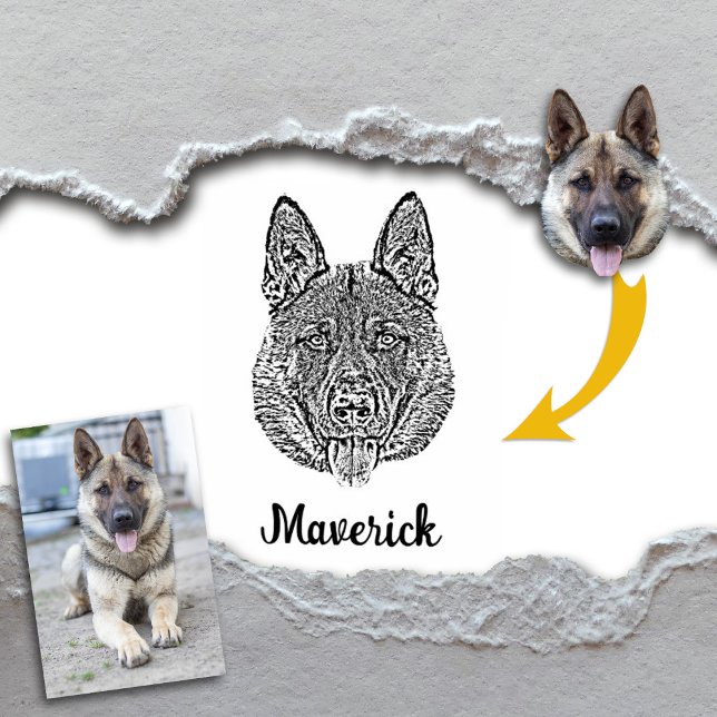 Personalised Dog Photo, Pet Rubber Stamp (Creator Uploaded)