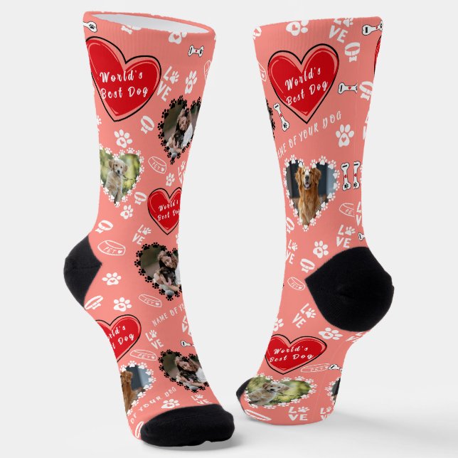 Personalised Dog Photo Socks | Custom Dog Socks (Angled)