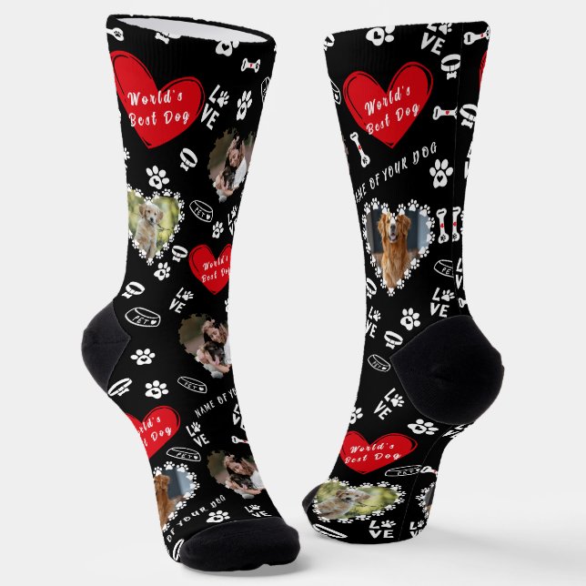 Personalised Dog Photo Socks | Custom Dog Socks (Angled)