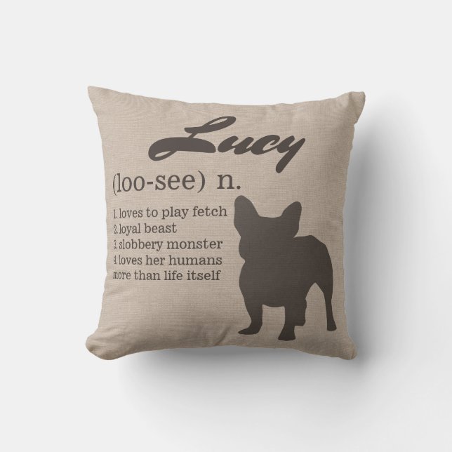 Personalised Dog Pillow - Dog Lovers Gift (Front)