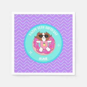 Personalised Dog Pool Party Napkins