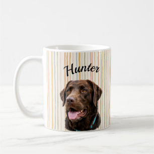 Personalised Dog Portrait Pet Name and Photo Coffee Mug