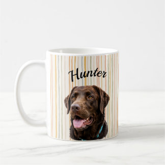 Personalised Dog Portrait Pet Name and Photo Coffee Mug
