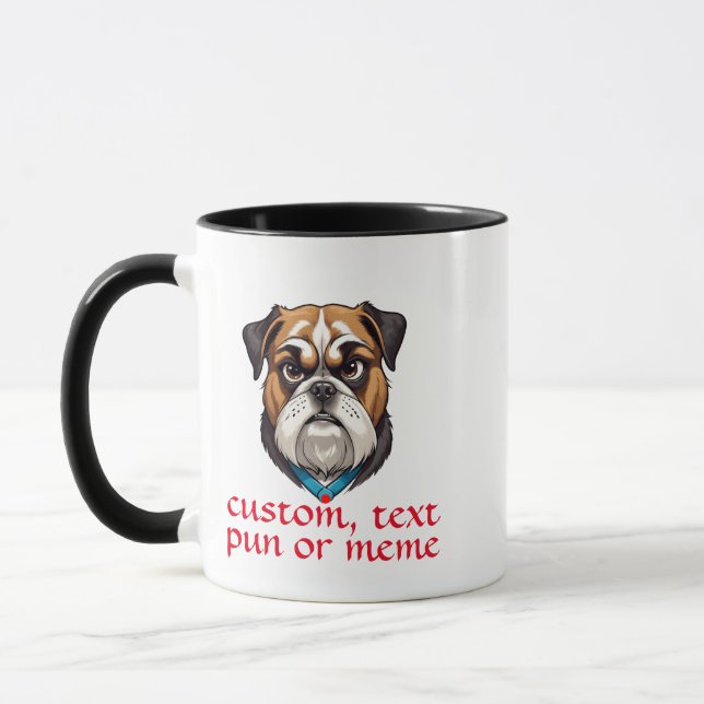 Personalised Dog Pun Coffee Mug, Funny Custom Text Mug (Left)