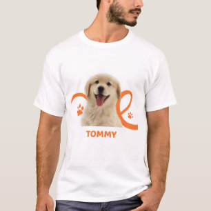 Personalised Dog T-Shirt Custom Dog Name Tommy