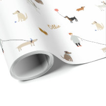 Personalised Dog Themed Birthday Wrapping Paper