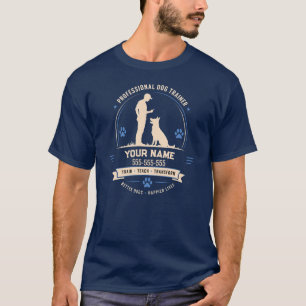 Personalised Dog Trainer T-Shirt with Custom Name