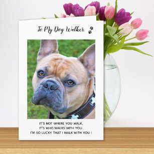  Personalised Dog Walker Pet Care Pet Photo  Thank Thank You Card