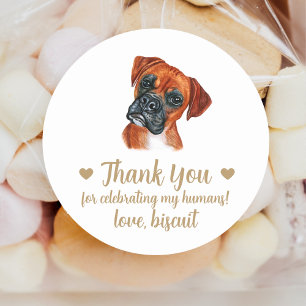 Personalised Dog Wedding Favour Stickers
