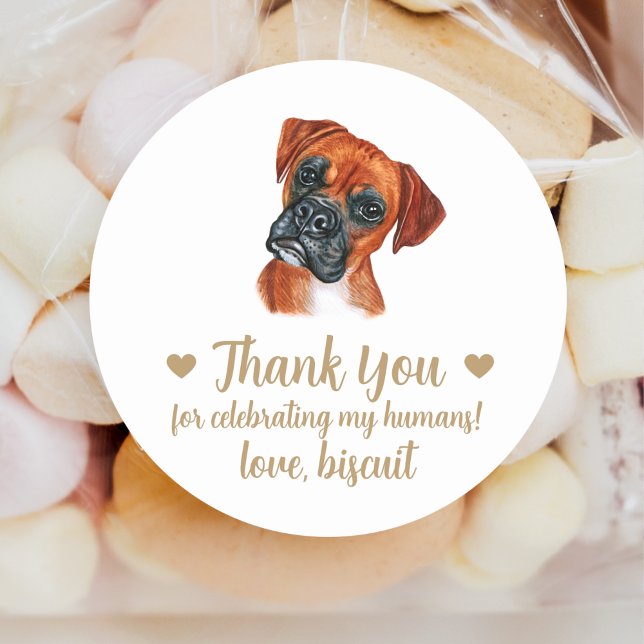 Personalised Dog Wedding Favour Stickers (Creator Uploaded)