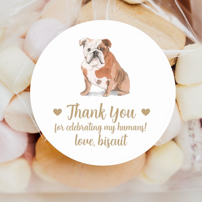 Personalised Dog Wedding Favour Stickers (Creator Uploaded)