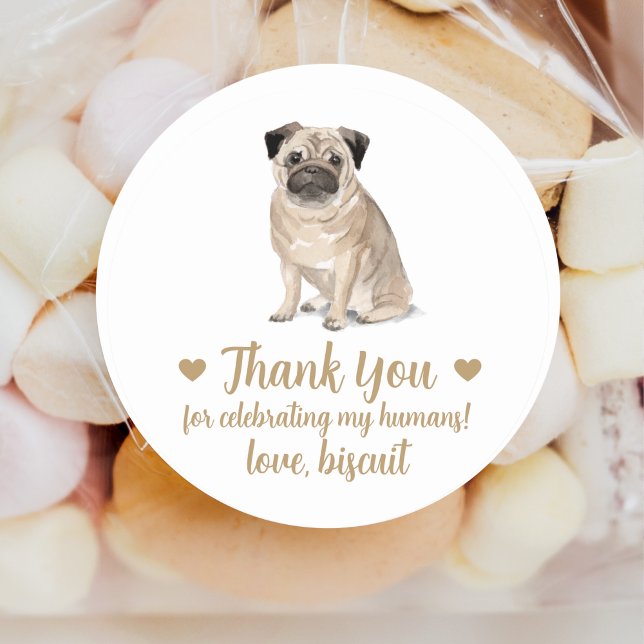 Personalised Dog Wedding Favour Stickers (Creator Uploaded)