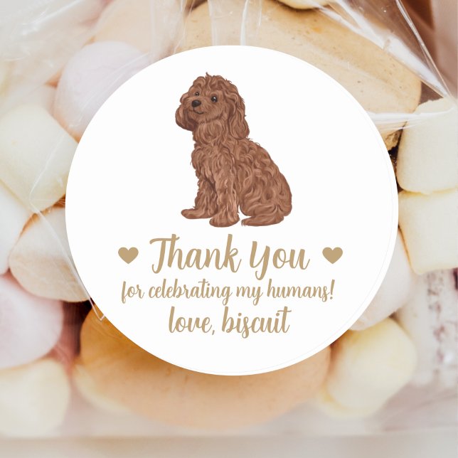 Personalised Dog Wedding Favour Stickers (Creator Uploaded)
