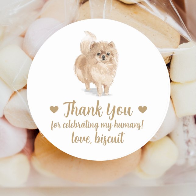 Personalised Dog Wedding Favour Stickers (Creator Uploaded)
