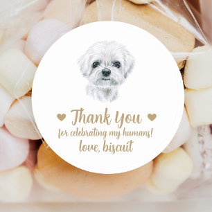 Personalised Dog Wedding Favour Stickers