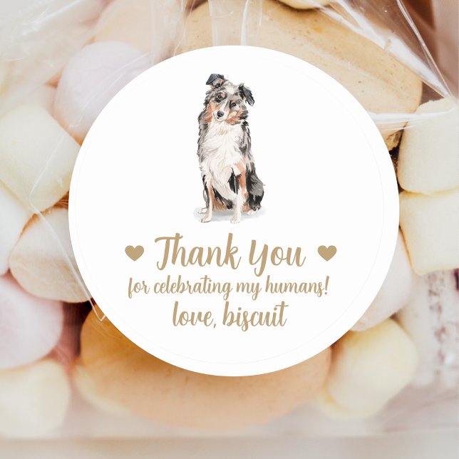 Personalised Dog Wedding Favour Stickers (Creator Uploaded)
