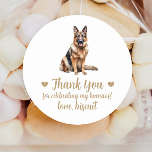 Personalised Dog Wedding Favour Stickers
