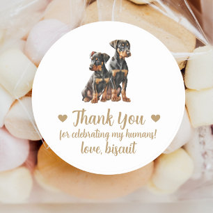 Personalised Dog Wedding Favour Stickers