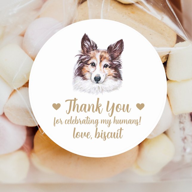 Personalised Dog Wedding Favour Stickers (Creator Uploaded)