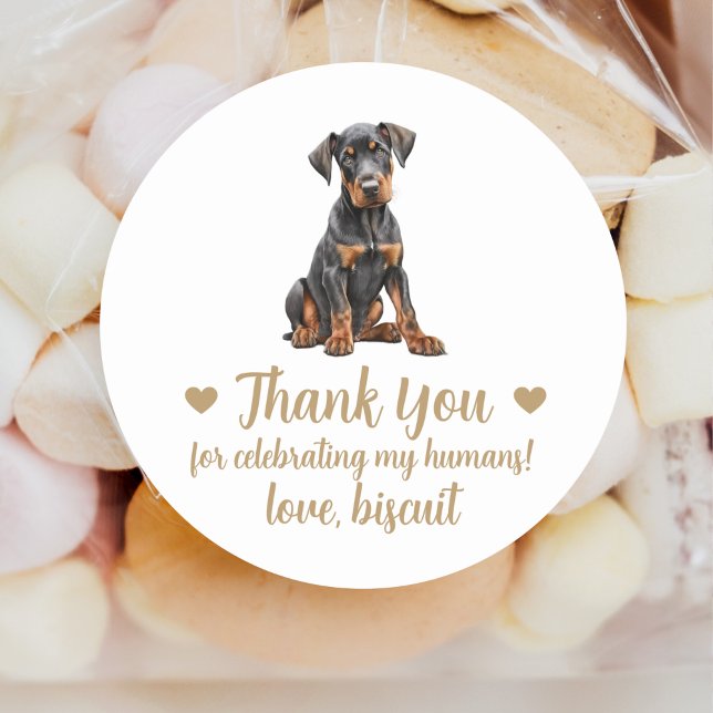 Personalised Dog Wedding Favour Stickers (Creator Uploaded)