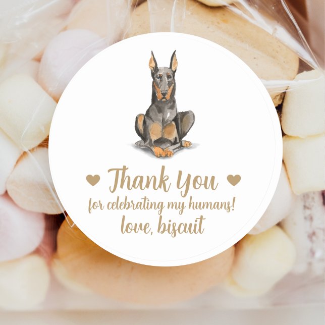 Personalised Dog Wedding Favour Stickers (Creator Uploaded)