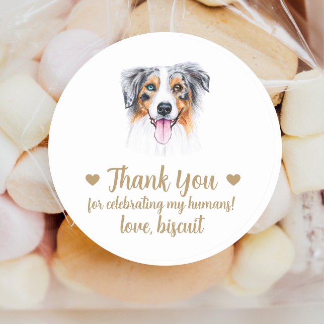 Personalised Dog Wedding Favour Stickers (Creator Uploaded)