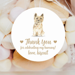 Personalised Dog Wedding Favour Stickers