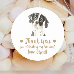 Personalised Dog Wedding Favour Stickers