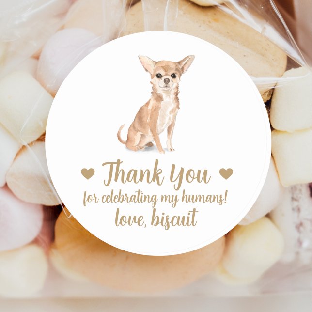 Personalised Dog Wedding Favour Stickers (Creator Uploaded)