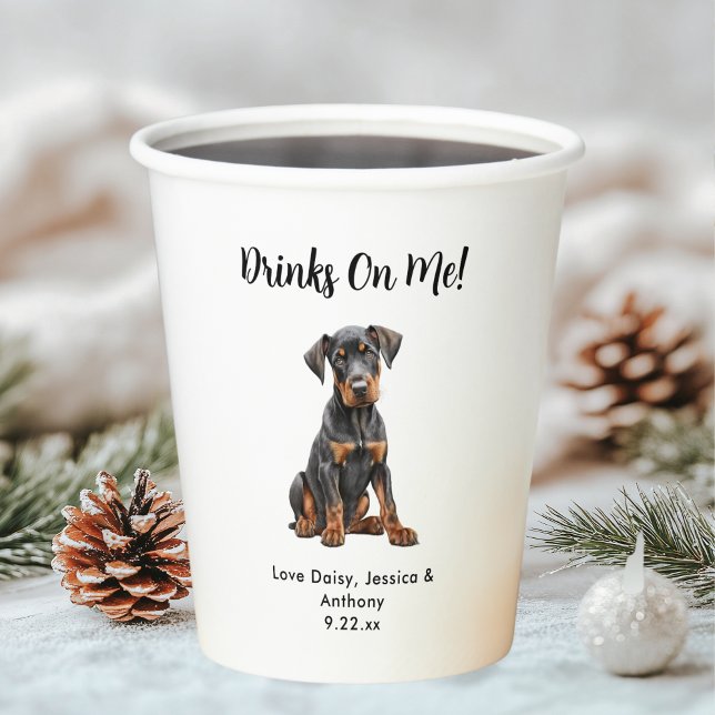 Personalised Dog Wedding Paper Cups (Creator Uploaded)
