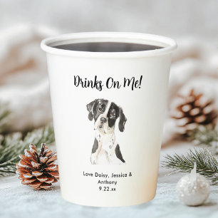 Personalised Dog Wedding Paper Cups