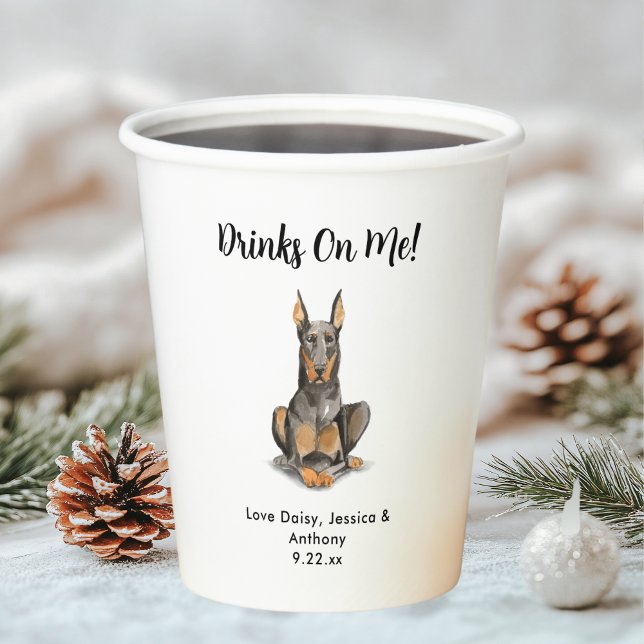 Personalised Dog Wedding Paper Cups (Creator Uploaded)